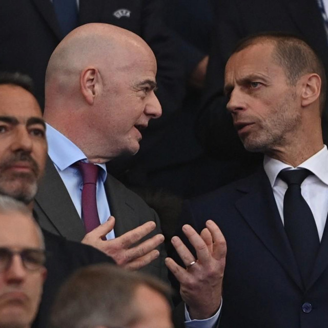 &lt;p&gt;Gianni Infantino (predsjednik FIFA-e) i Aleksander Čeferin (predsjednik UEFA-e)&lt;/p&gt;