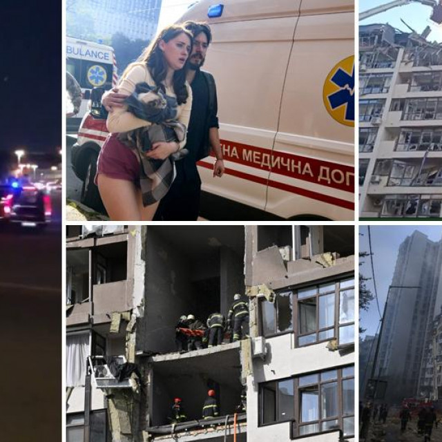 &lt;p&gt;Putinova predsjednička kolona (lijevo), prizori iz napadnutog Kijeva (sve ostale fotografije)&lt;/p&gt;