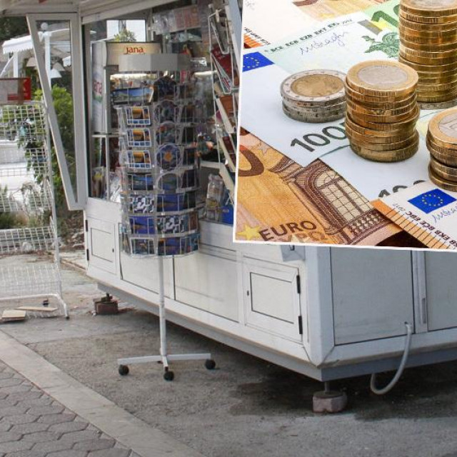 &lt;p&gt;Ilustracija: kiosk i novčanice i kovanice eura&lt;/p&gt;