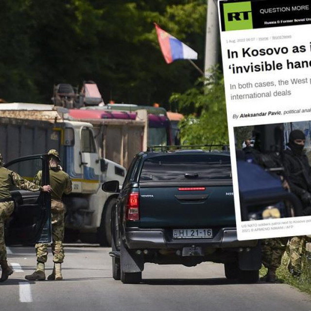&lt;p&gt;NATO vojnici ispred barikade na Kosovu&lt;/p&gt;