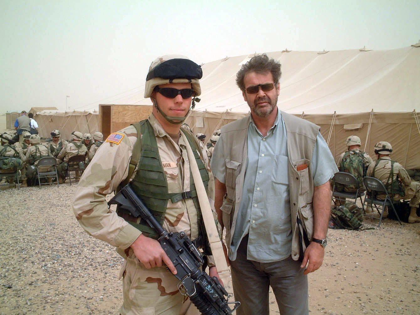 Antun Masle s američkim vojnikom u Kuvajtu