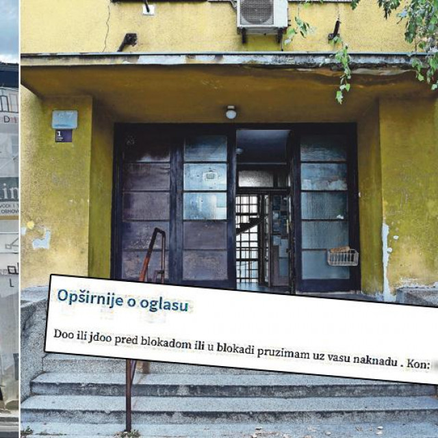 &lt;p&gt;Zgrada na zagrebačkom Pantovčaku u kojoj je izvjesni Ivan P. registrirao 56 tvrtki, a da ga tamo nikad nitko nije vidio (lijevo); u Poljičkoj ulici nalazi se 10 četvornih metara prostora u kojem su prijavljene 353 tvrtke Marija B (desno); Preslika teksta internetskog oglasnika na poznatoj platformi (dolje)&lt;/p&gt;