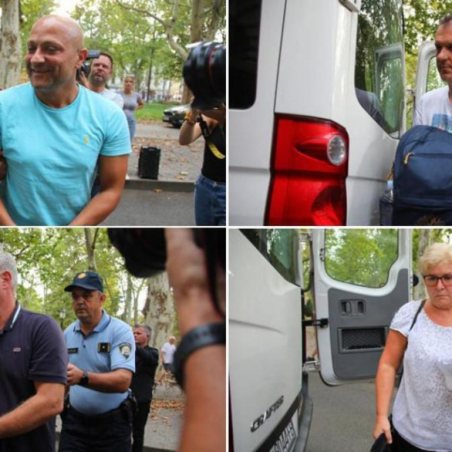 &lt;p&gt;Osumnjičeni su u nedjelju poslijepodne privedeni na na Županijski sud u Zagrebu. Na fotografiji: Goran Husić, Damir Škugor, Josip Šurjak i Marija Ratkić&lt;/p&gt;