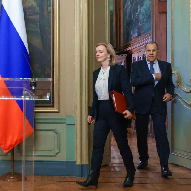 &lt;p&gt;Lizz Truss i Sergej Lavrov prilikom susreta 10. veljače, dva tjedna prije ruske invazije na Ukrajinu&lt;/p&gt;