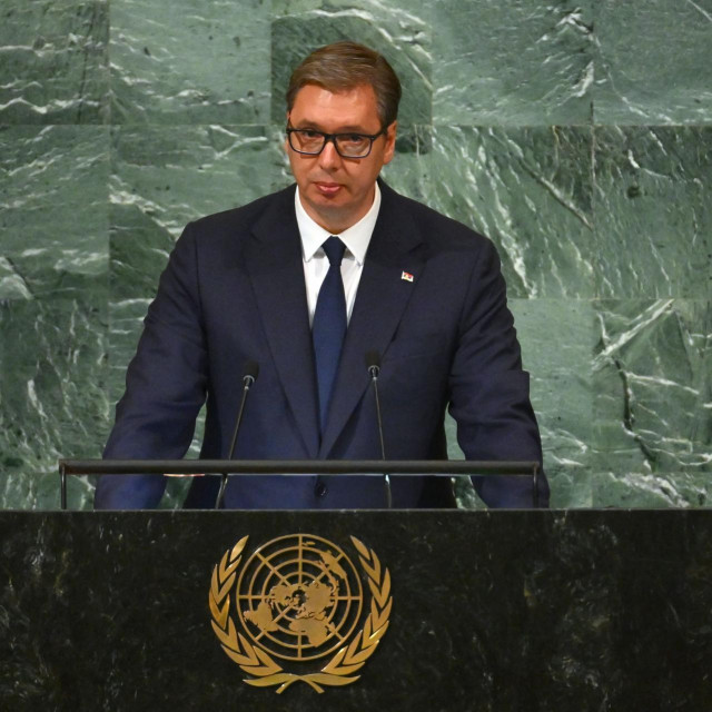 &lt;p&gt;Aleksandar Vučić prilikom obraćanja u UN-u&lt;/p&gt;