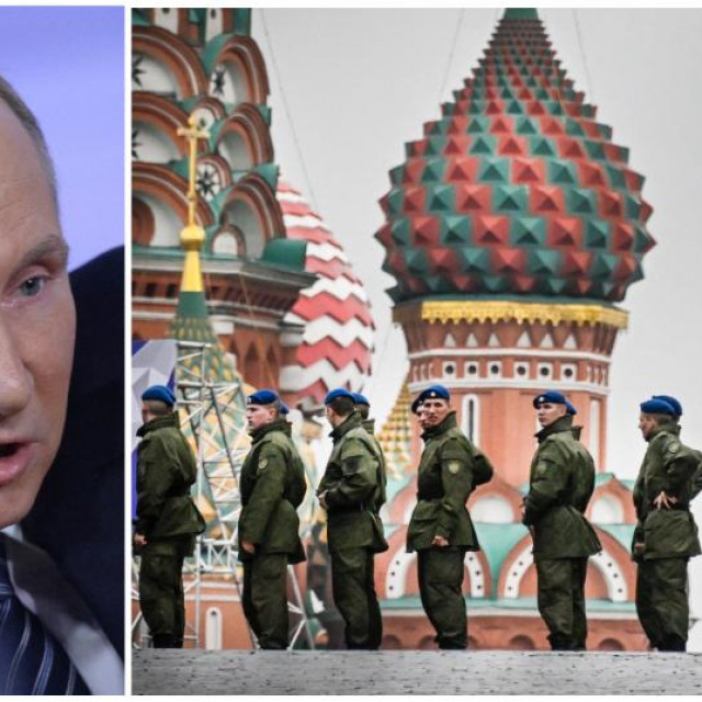 &lt;p&gt;Vladimir Putin/ ruski vojnici na Crvenom trgu&lt;/p&gt;