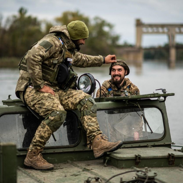 Ukrajinski vojnici nakon što su otjerali Ruse iz Limana