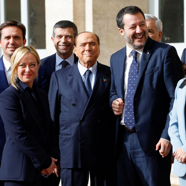 Giorgia Meloni (lijevo), Silvio Berlusconi, Matteo Salvini