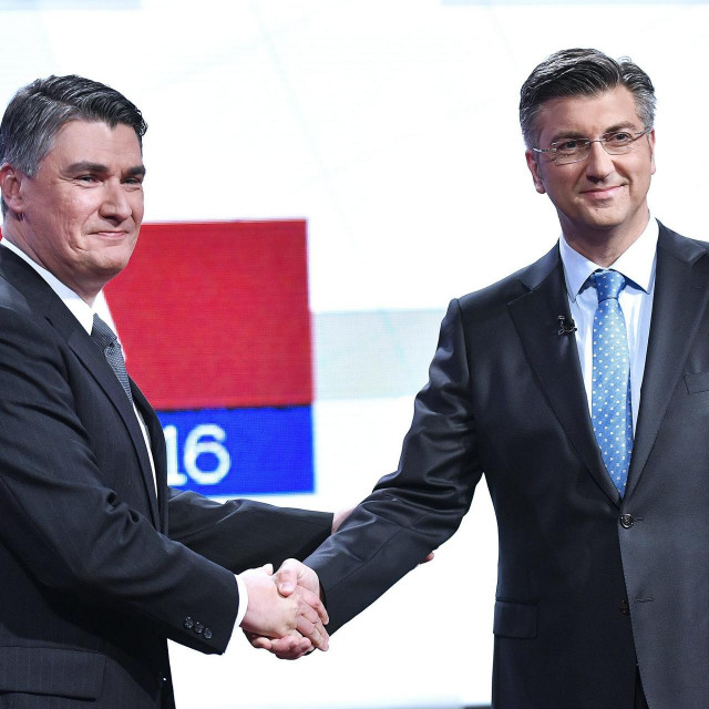&lt;p&gt;Zoran Milanović i Andrej Plenković 2016. na HRT-u prije izvanrednih parlamentarnih izbora&lt;/p&gt;