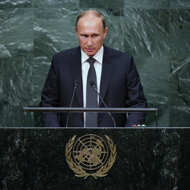 &lt;p&gt;Vladimir Putin pri obraćanju u UN-u&lt;/p&gt;