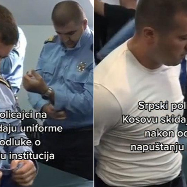 &lt;p&gt;Srpski policajci skidaju uniforme&lt;/p&gt;