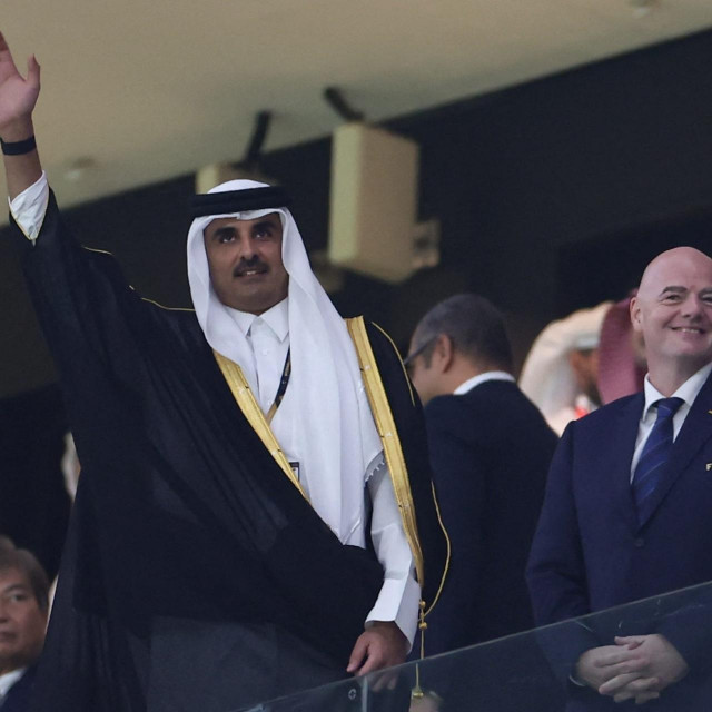 &lt;p&gt;Šeik Tamim bin Hamad al-Thani i Gianni Infantino, predsjednik FIFA-e&lt;/p&gt;