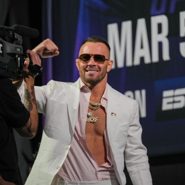 &lt;p&gt;LAS VEGAS, NV - March 3: Colby Covington speaks with the fans and the press at KA MGM Theatre for UFC 272: Covington vs Masvidal - Press Conference on March 3, 2022 in Las Vegas, NV, United States. (Photo by Louis Grasse/SPP-PX)&lt;br&gt;
&lt;br&gt;
&lt;br&gt;
UFC 272: Covington vs Masvidal - Press Conference, Las Vegas, NV, LAS VEGAS, NV, United States - 03 Mar 2022,Image: 666255304, License: Rights-managed, Restrictions:, Model Release: no, Credit line: Louis Grasse/Shutterstock Editorial/Profimedia&lt;/p&gt;