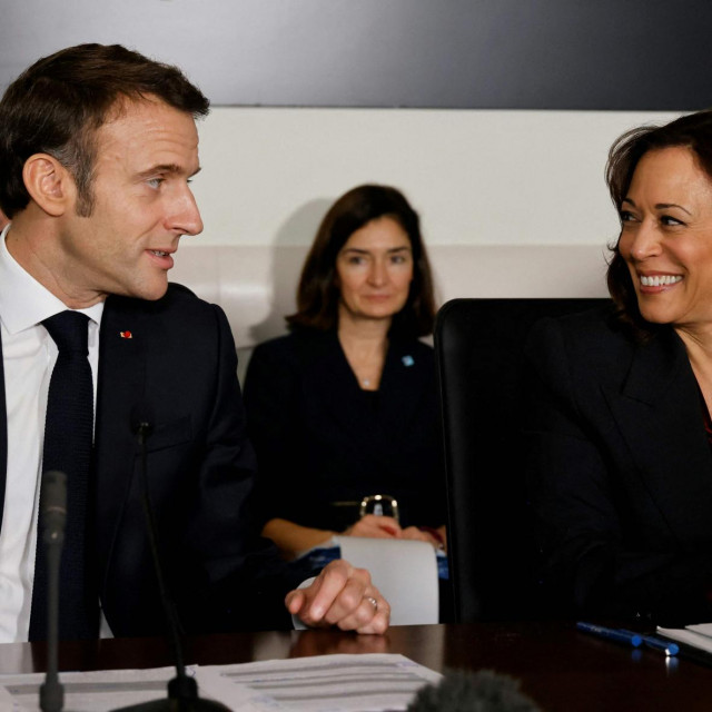 &lt;p&gt;Emmanuel Macron i Kamala Harris&lt;/p&gt;