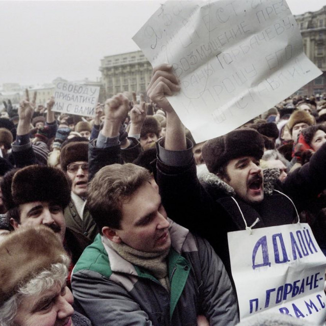 &lt;p&gt;Prosvjedi u Moskvi početkom 1991. godine&lt;/p&gt;