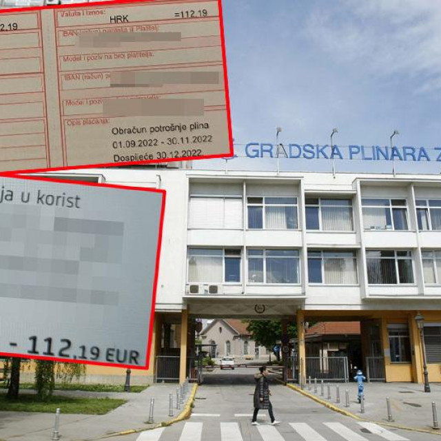 &lt;p&gt;Zgrada Gradske plinare Zagreb, screenshot iznosa računa u kunama i screenshot naplaćenog istog iznosa u eurima&lt;/p&gt;