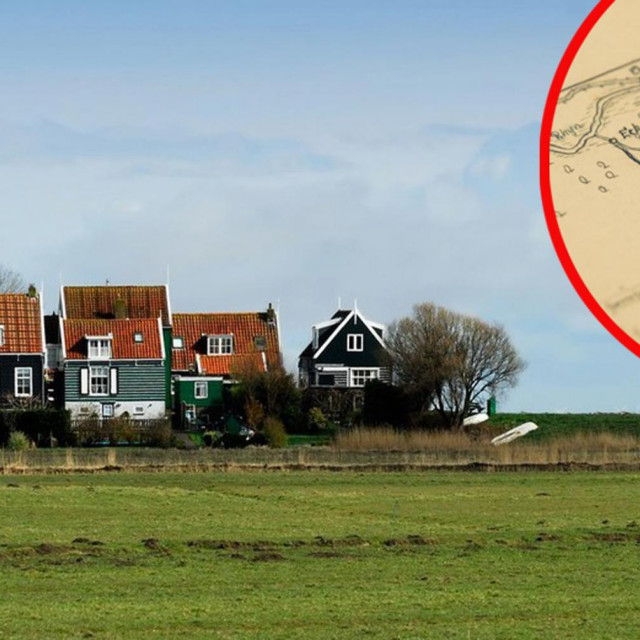 &lt;p&gt;Nizozemsko selo (ilustracija) i karta koja prikazuje gdje je navodno zakopano blago&lt;/p&gt;
