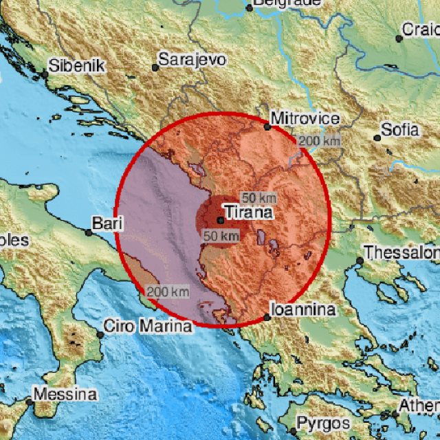 &lt;p&gt;Epicentra nedjeljnog potresa koji je pogodio Albaniju&lt;/p&gt;