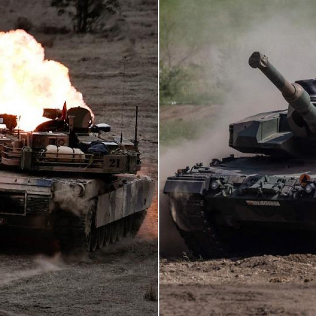 &lt;p&gt;Američki tenk Abrams i njemački Leopard 2&lt;/p&gt;