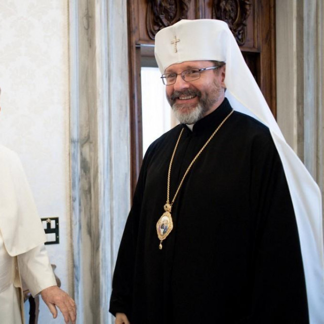 &lt;p&gt;Papa Franjo i poglavar Ukrajinske pravoslavne crkve Svjatoslav Ševčuk&lt;/p&gt;