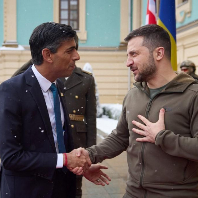 &lt;p&gt;Rishi Sunak I Volodimir Zelenski prilikom posjeta britanskog premijera Kijevu u studenom&lt;/p&gt;
