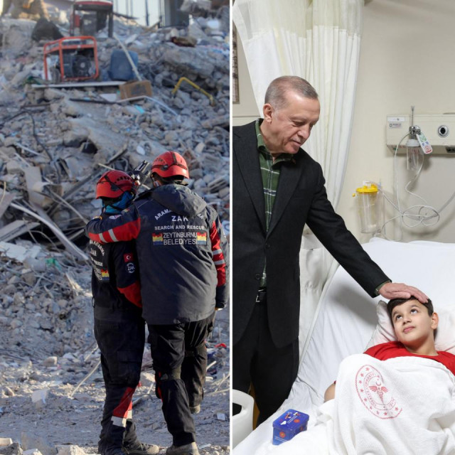 Erdogan u posjetu stradalima u potresu