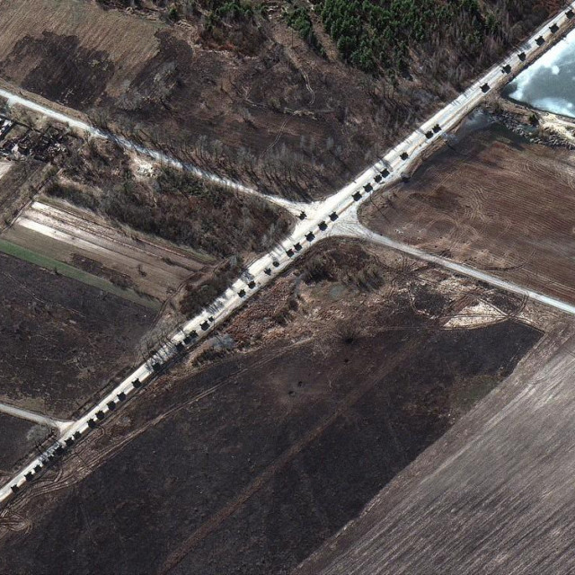 &lt;p&gt;Satelitska snimka ruskog konvoja na putu prema Kijevu&lt;/p&gt;