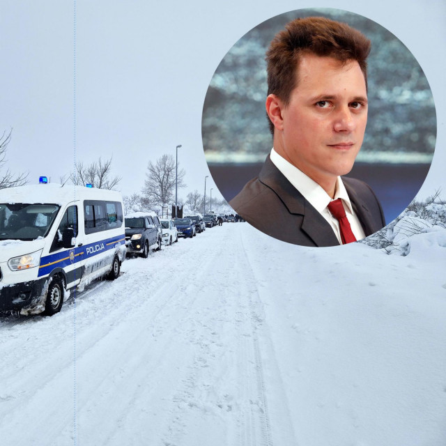 &lt;p&gt;Prometni kolaps zbog snijega u Lici; Izidor Pelajić (u krugu)&lt;/p&gt;