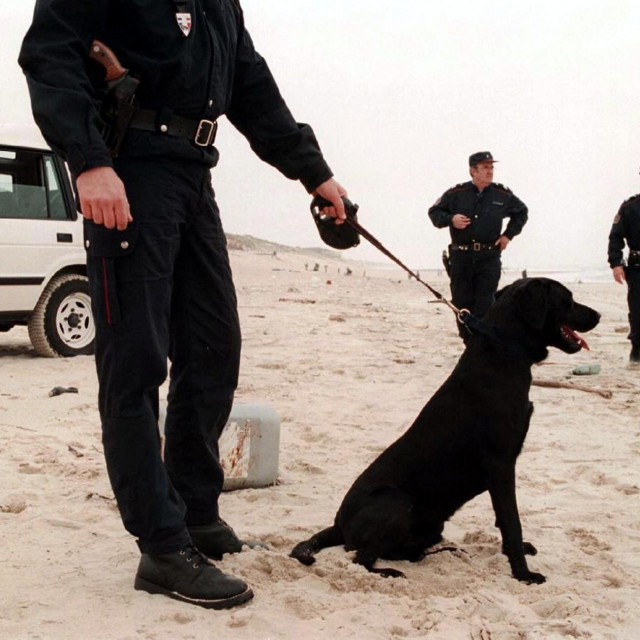 Francuska policija sa psom, ilustracija