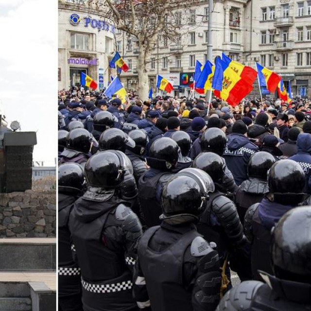 &lt;p&gt;Prizor iz Tiraspola (Pridnjestrovlje) i prosvjed protiv moldavske predsjednice u Kišinjevu&lt;/p&gt;