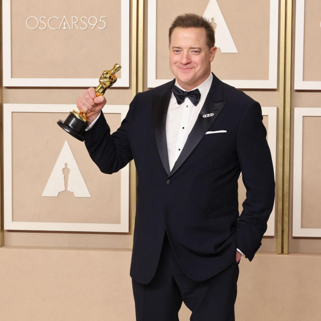 &lt;p&gt;HOLLYWOOD, CALIFORNIA - MARCH 12: Brendan Fraser, winner of the Best Actor in a Leading Role award for �The Whale�, poses in the press room during the 95th Annual Academy Awards at Ovation Hollywood on March 12, 2023 in Hollywood, California. Rodin Eckenroth/Getty Images/AFP (Photo by Rodin Eckenroth/GETTY IMAGES NORTH AMERICA/Getty Images via AFP)&lt;/p&gt;