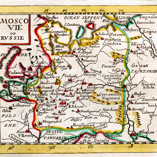 Karta Moskovije iz 18. stoljeća