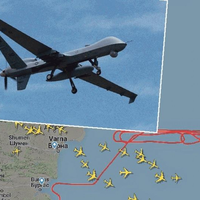 &lt;p&gt;Dron Reaper MQ-9; pretpostavlja se da je letio u istim granicama međunarodnih voda kao i drugi američki dron RQ-4 Global Hawk, koji s Crnog mora može snimiti skoro cijeli Donbas&lt;/p&gt;