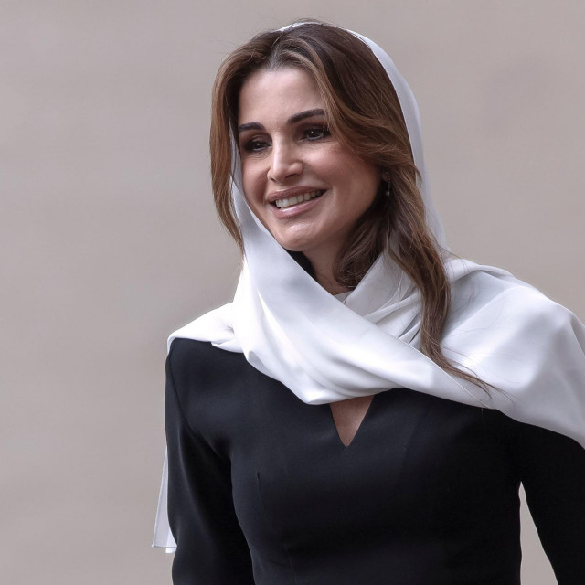 &lt;p&gt;Editorial Use Only&lt;br&gt;
Mandatory Credit: Photo by Maria Grazia Picciarella/Shutterstock (13618366x)&lt;br&gt;
Queen of Jordan, Rania Al-Abdullah leaves the Vatican at the end of a private audience with Pope Francis&lt;br&gt;
Pope Francis meets Queen Rania and King Abdullah II of Jordan, Vatican City, Rome, Italy - 10 Nov 2022&lt;/p&gt;