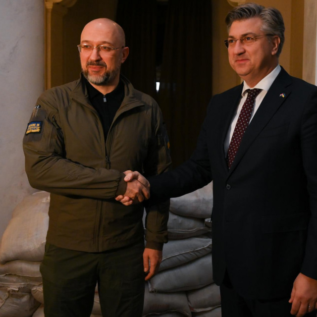 Plenković i ukrajinski premijer Denis Šmihal