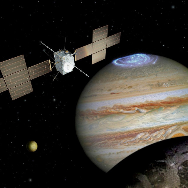 &lt;p&gt;Ilustracija: Letjelica misije Jupiter Icy Moons Explorer leti pokraj Jupitera&lt;/p&gt;