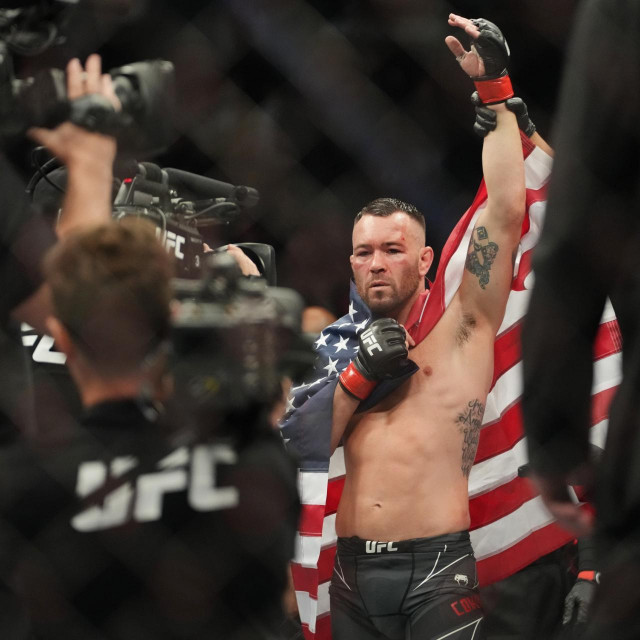 &lt;p&gt;Mar 5, 2022; Las Vegas, Nevada, UNITED STATES; Colby Covington celebrates after defeating Jorge Masvidal (not pictured) during UFC 272 at T-Mobile Arena.,Image: 666564612, License: Rights-managed, Restrictions: *** World Rights ***, Model Release: no, Credit line: USA TODAY Network/ddp USA/Profimedia&lt;/p&gt;