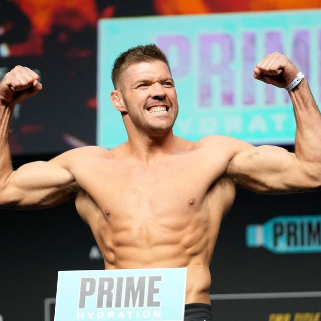LAS VEGAS, NV - March 3: Dricus Du Plessis at the ceremonial weigh-ins at MGM Grand Garden Arena for UFC 285 -Jones vs Gane: Ceremonial Weigh-ins on March 3, 2023 in Las Vegas, NV, United States.,Image: 762170448, License: Rights-managed, Restrictions: FOR EDITORIAL USE ONLY. Icon Sportswire (A Division of XML Team Solutions) reserves the right to pursue unauthorized users of this image. If you violate our intellectual property you may be liable for: actual damages, loss of income, and profits you derive from the use of this image, and, where appropriate, the costs of collection and/or statutory damages up to $150,000 (USD)., Model Release: no, Credit line: Louis Grasse/PxImages/Icon Sportswire/Newscom/Profimedia