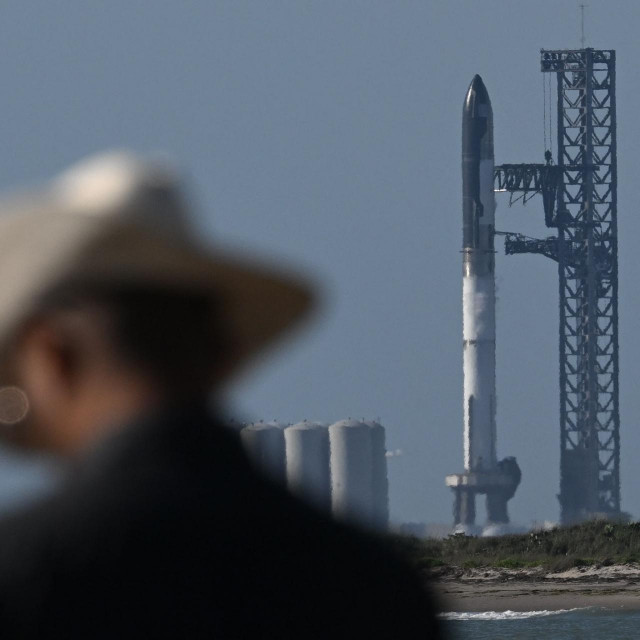 &lt;p&gt;The SpaceX Starship rocket stands on the launchpad from the SpaceX Starbase in Boca Chica as seen from South Padre Island, Texas, on April 17, 2023. - SpaceX on Monday postponed the first test flight of Starship, the most powerful rocket ever built. Liftoff of the giant rocket was called off just minutes ahead of the scheduled launch time because of a pressurization issue, SpaceX officials said. (Photo by Patrick T. Fallon/AFP)&lt;/p&gt;