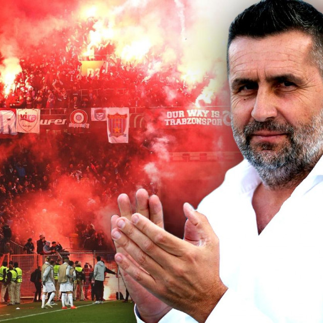 Nenad Bjelica i navijači Trabzonspora