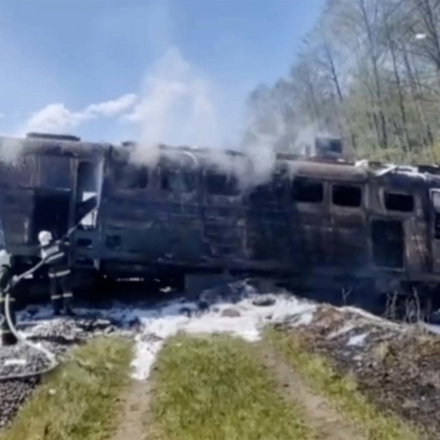 Eksplozija vlaka u regiji Brijansk 1. svibnja 2023.