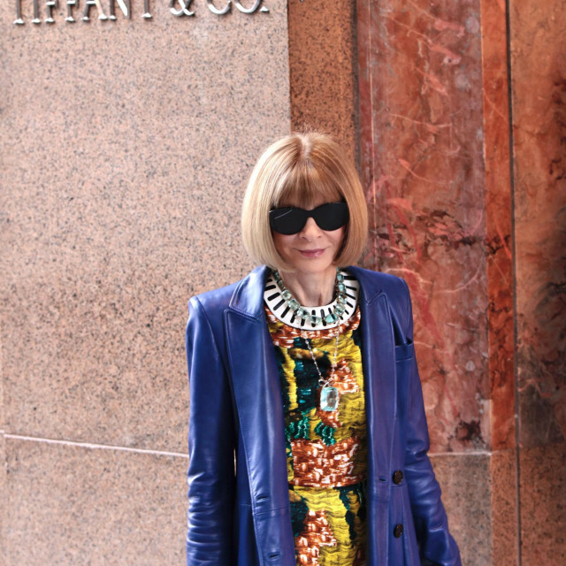 Vogue Editor-in-Chief Anna Wintour attends the Tiffany & Co ribbon-cutting ceremony for Tiffany‘s flagship store in New York, April 26, 2023. (Photo by Kena Betancur/AFP)