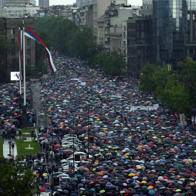 &lt;p&gt;Prosvjed u Beogradu prošlog tjedna&lt;/p&gt;