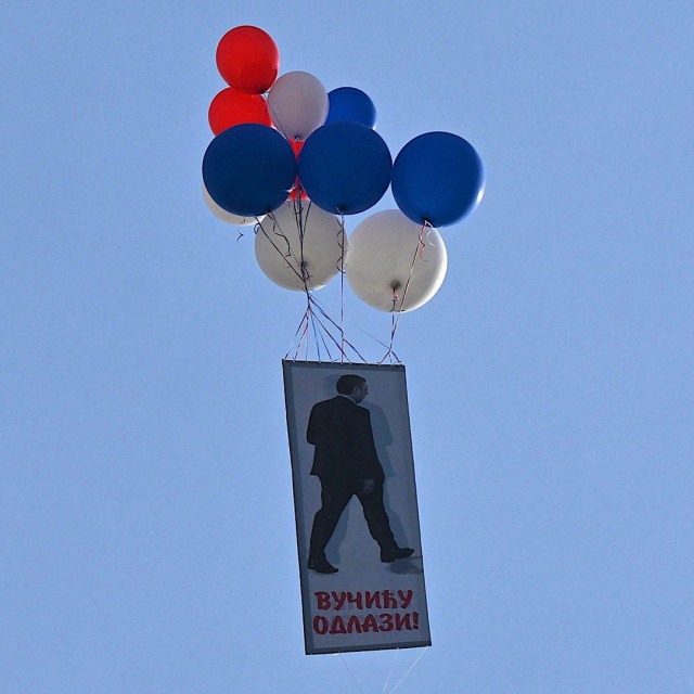&lt;p&gt;Balon s prosvjeda u Beogradu&lt;/p&gt;