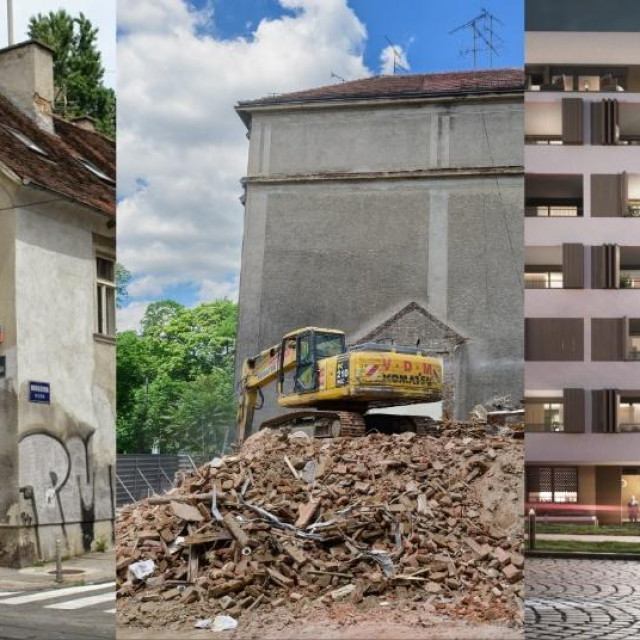 &lt;p&gt;Zgrada u Novakovoj godinu dana prije rušenja; rušenje zgrade u Novakovoj; vizualizacija nove zgrade&lt;/p&gt;