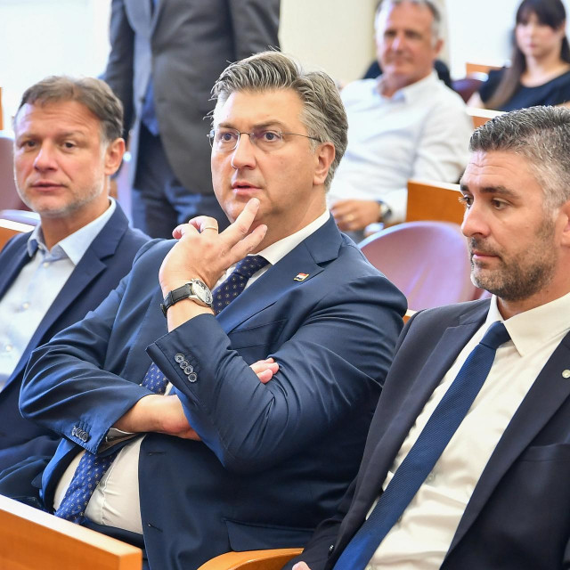 Gordan Jandroković, Andrej Plenković i Mato Franković
