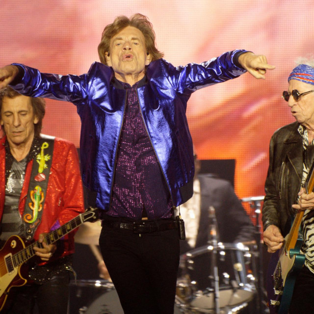 &lt;p&gt;dpatop - 27 July 2022, North Rhine-Westphalia, Gelsenkirchen: Musicians Ron Wood (l-r), Mick Jagger and Keith Richards are on stage during a Rolling Stones concert at the Veltins Arena. Photo: Henning Kaiser/dpa (Photo by HENNING KAISER/DPA/dpa Picture-Alliance via AFP)&lt;/p&gt;