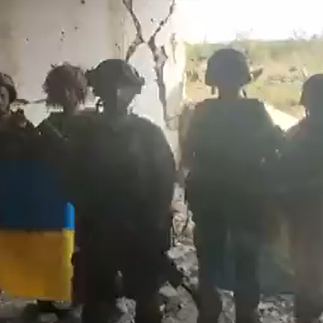 Kadar iz videa u kojem ukrajinske snage tvrde da su zauzele selo Staromajorske