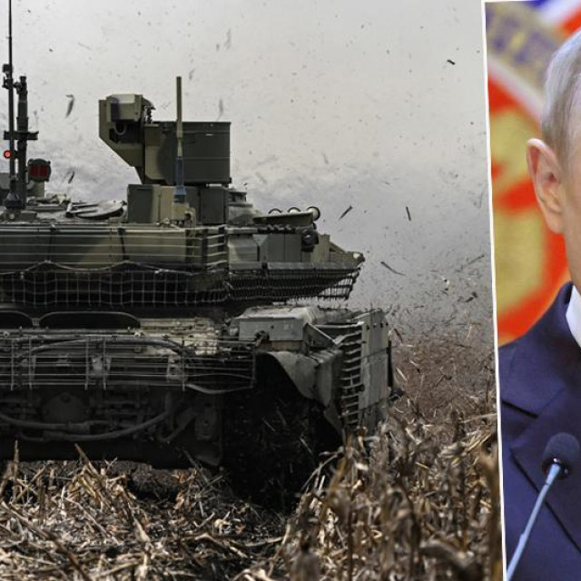 Ruski tenk T-90M i Vladimir Putin