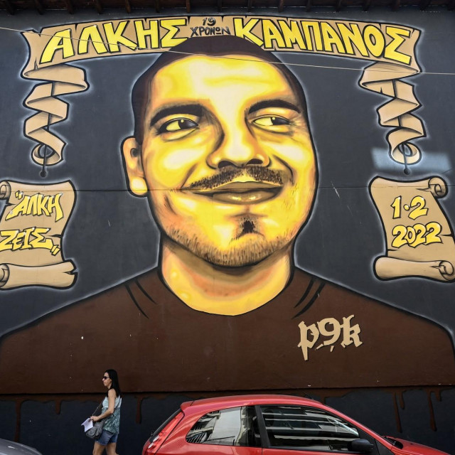 Mural za ubijenog navijača Arisa Alkisa Kampanosa